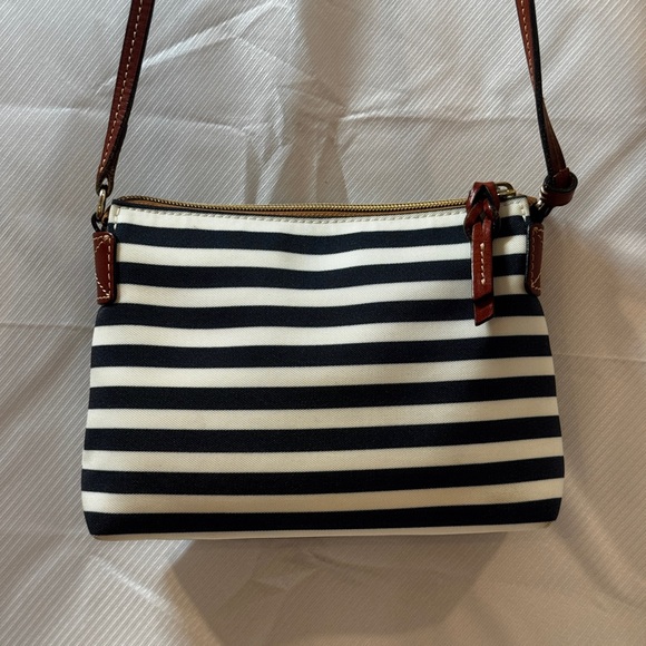 Dooney & Bourke Navy and Cream Striped Crossbody Bag - Picture 5 of 15